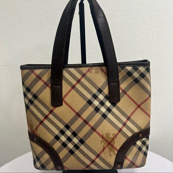Vintage Burberry London Check  Mini Tote Bag Nova Plaid Bag Classic - Picture 2 of 15